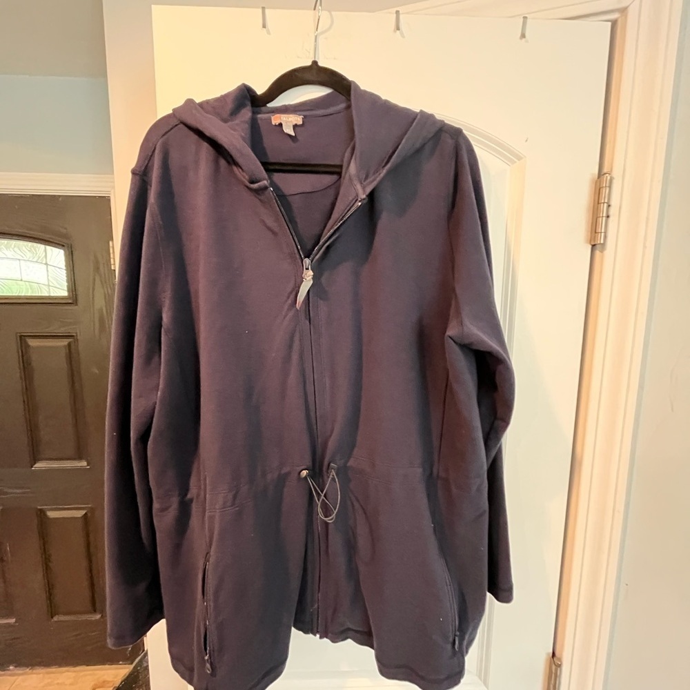 Navy Blue Zip-Up Hoodie